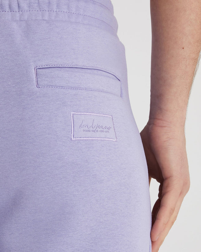 DML Banks Premium Brushback Fleece Shorts in AMETHYST Lilac - Raw Menswear