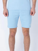 Load image into Gallery viewer, Luke Staggering Sweat Shorts Sky Blue - Raw Menswear
