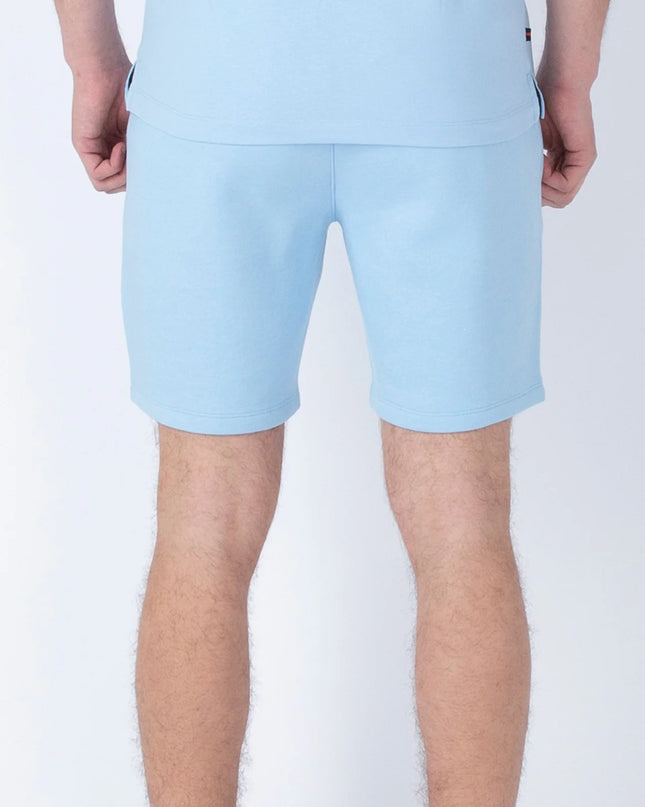 Luke Staggering Sweat Shorts Sky Blue - Raw Menswear