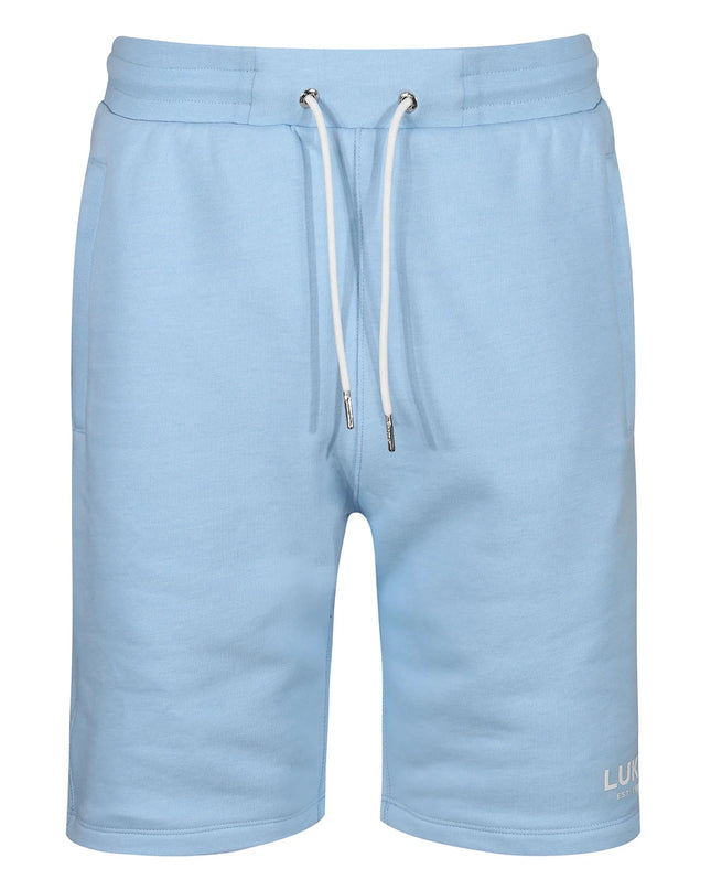 Luke Staggering Sweat Shorts Sky Blue - Raw Menswear