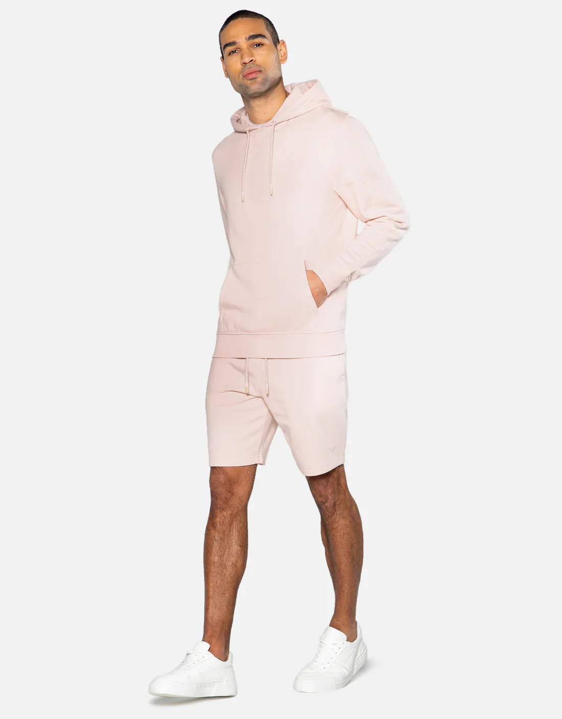Threadbare Mens Bergamot Fleece Shorts Rosewater Peach - Raw Menswear