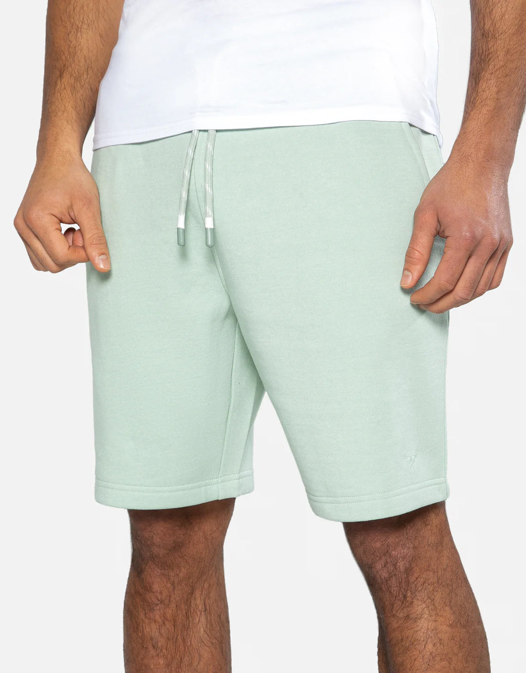 Threadbare Mens Bergamot Fleece Shorts Sage Green - Raw Menswear
