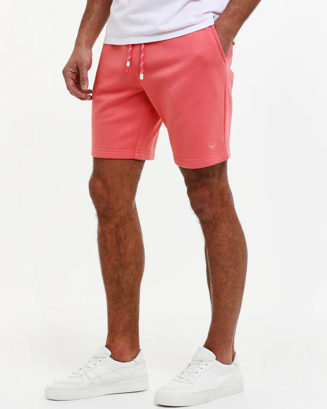 Threadbare Mens Bergamot Fleece Shorts Coral - Raw Menswear