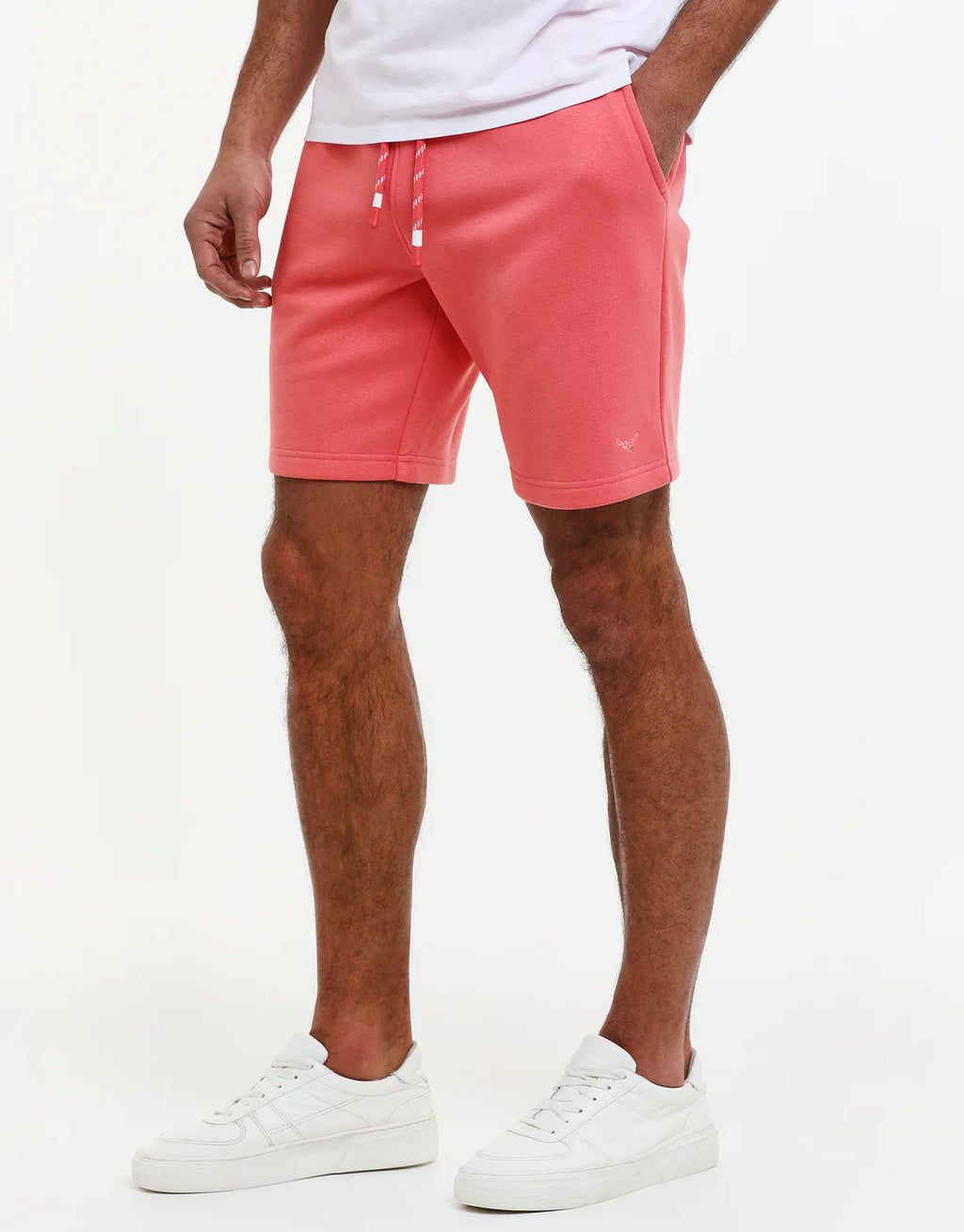 Threadbare Mens Bergamot Fleece Shorts Coral - Raw Menswear