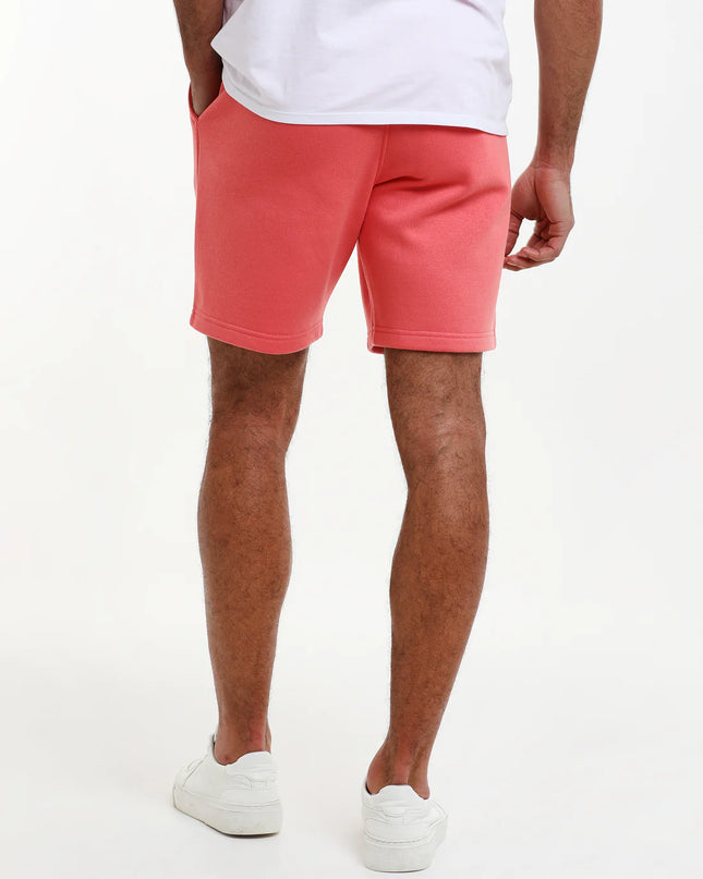 Threadbare Mens Bergamot Fleece Shorts Coral - Raw Menswear