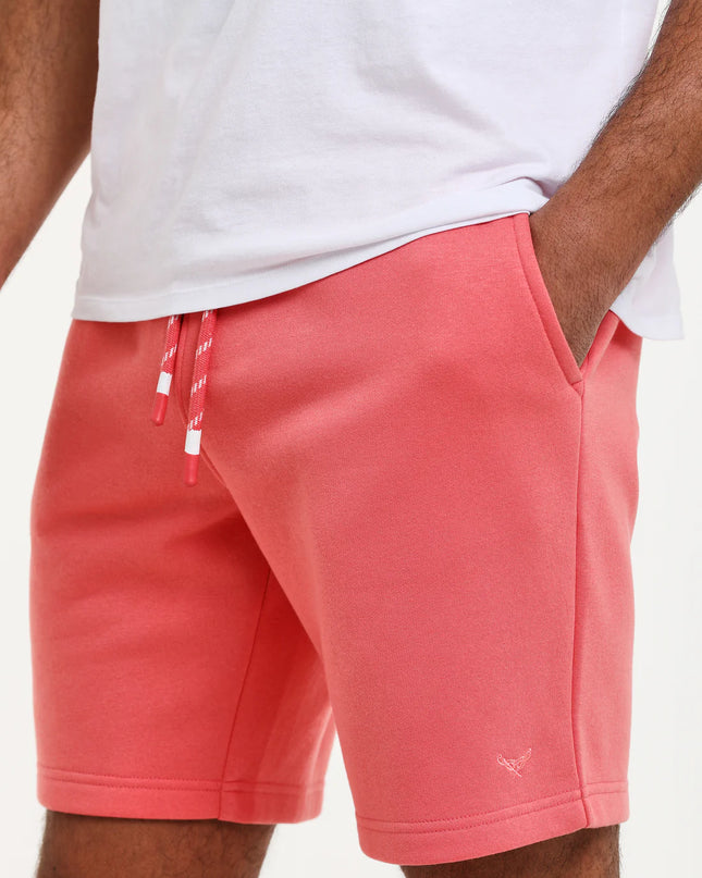 Threadbare Mens Bergamot Fleece Shorts Coral - Raw Menswear