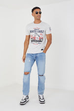 Load image into Gallery viewer, Brave Soul Rover Mini Monte Carlo Rally Tee Marl Grey - Raw Menswear
