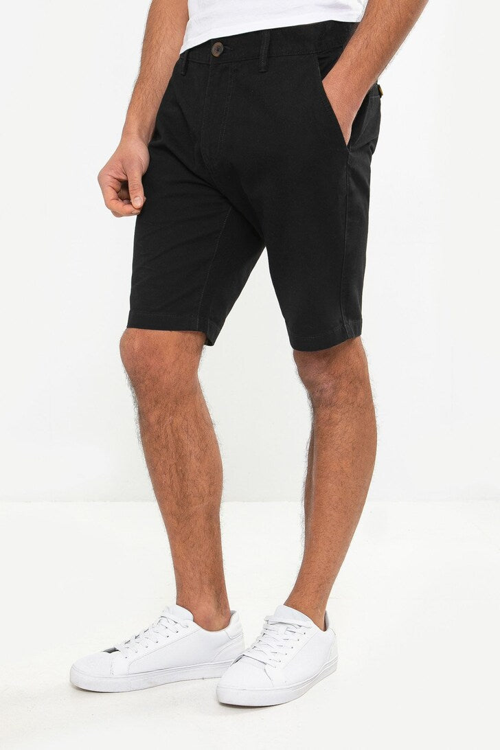 Threadbare Southsea Cotton Chino Shorts Black - Raw Menswear