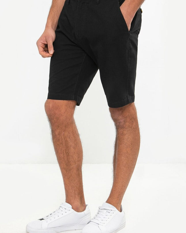 Threadbare Southsea Cotton Chino Shorts Black - Raw Menswear