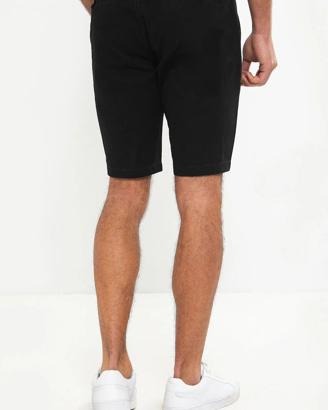 Threadbare Southsea Cotton Chino Shorts Black - Raw Menswear