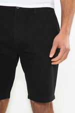 Lade das Bild in den Galerie-Viewer, Threadbare Southsea Cotton Chino Shorts Black - Raw Menswear
