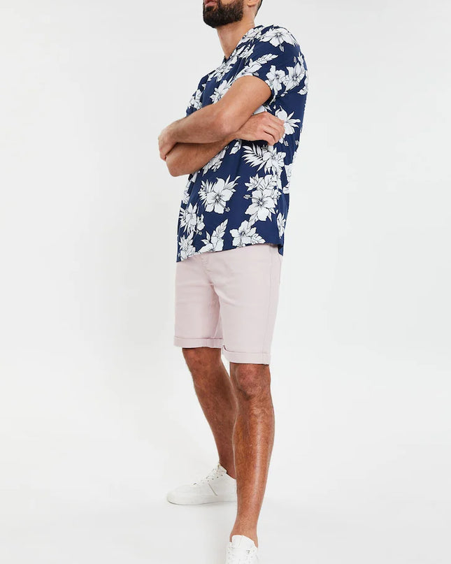 Threadbare Northsea Chino Shorts Dusky Pink - Raw Menswear