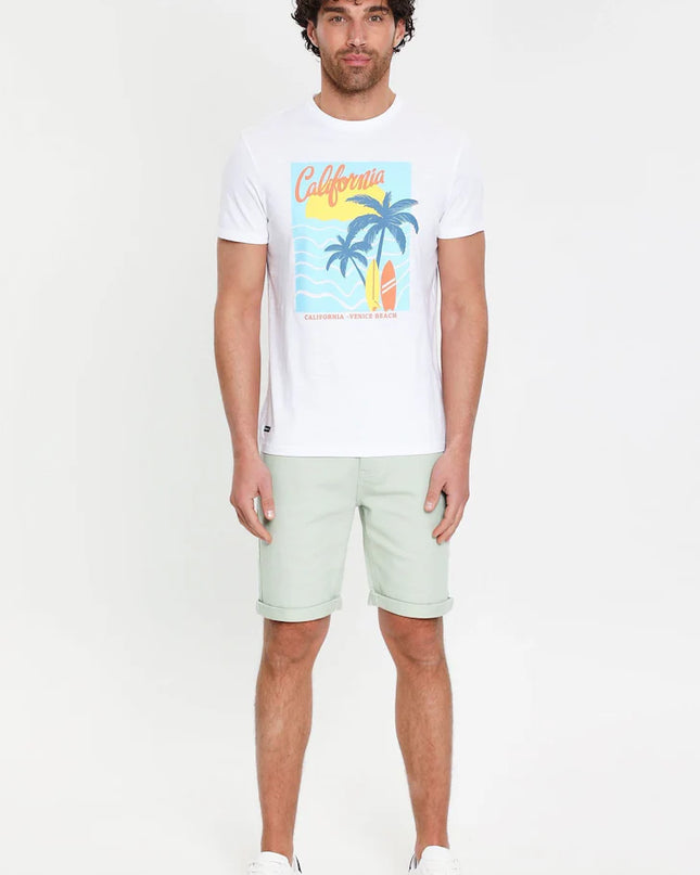 Threadbare Northsea Chino Shorts Sage Green - Raw Menswear