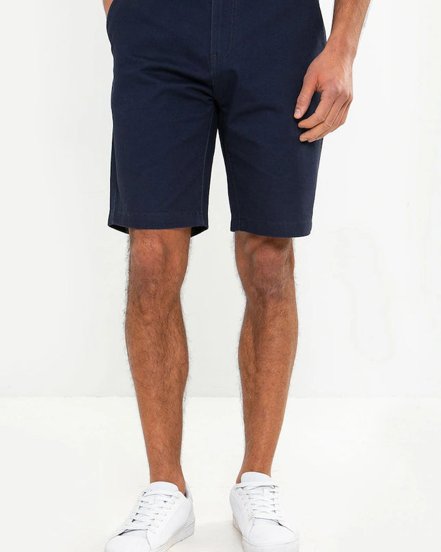 Threadbare Southsea Cotton Chino Shorts Navy - Raw Menswear