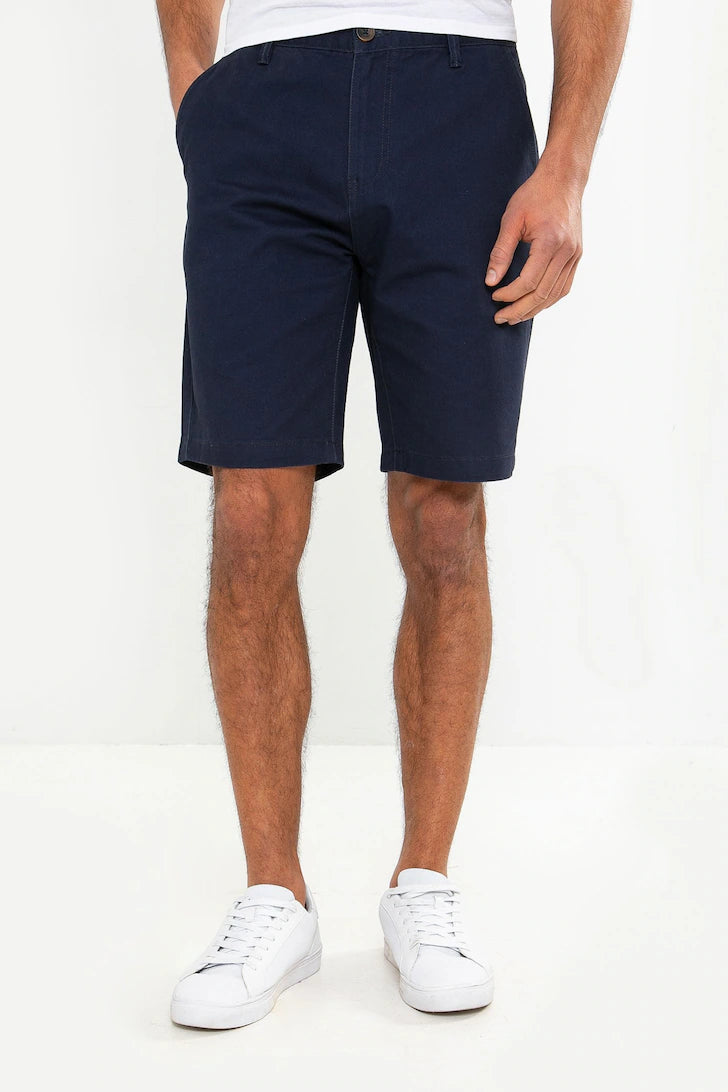 Threadbare Southsea Cotton Chino Shorts Navy - Raw Menswear