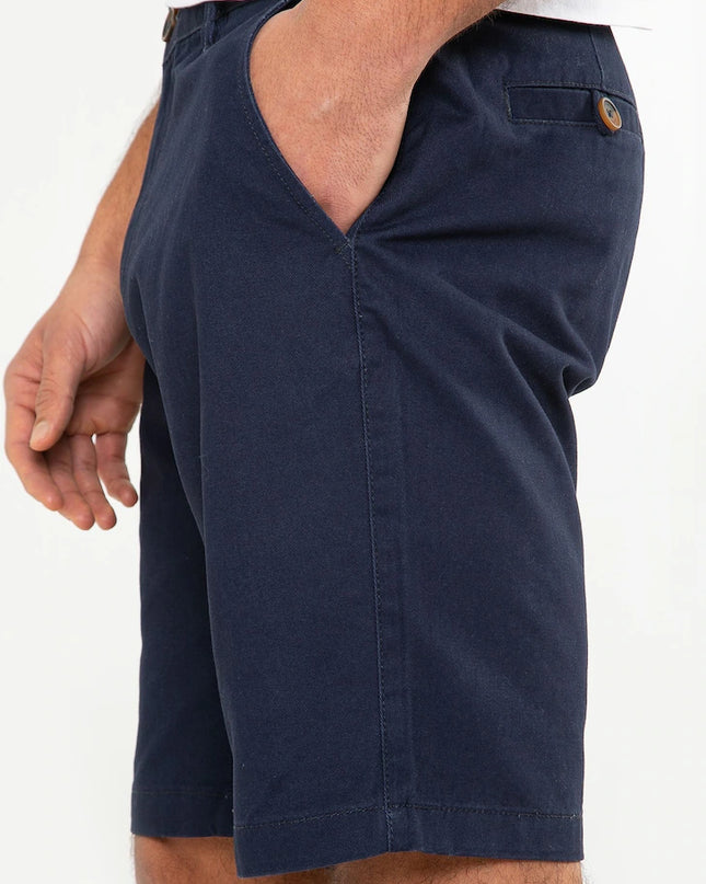 Threadbare Southsea Cotton Chino Shorts Navy - Raw Menswear