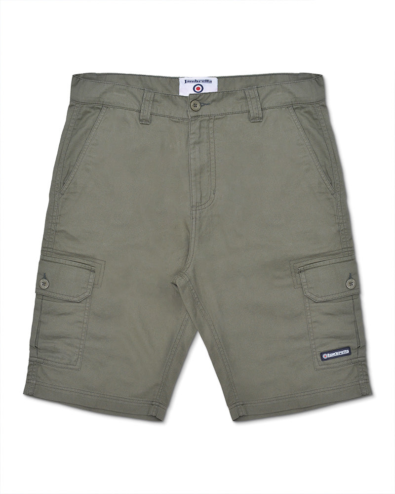 Lambretta Pockets Shorts Khaki - Raw Menswear