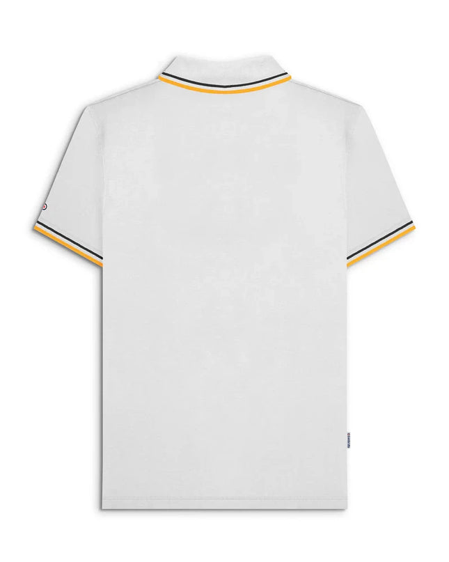 Lambretta Twin Tipped Polo White Black/Gold - 076