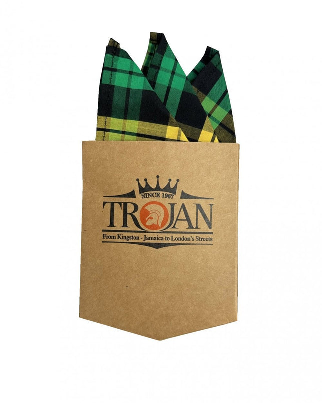 Trojan Check SS Shirt With Free Matching Pocket Square TC/1034 Black - 037 Raw Menswear