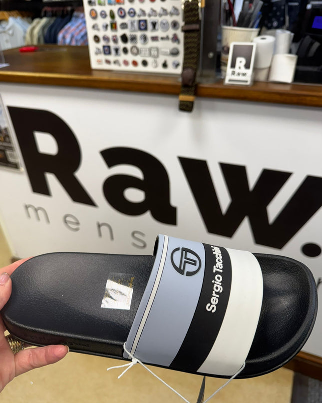 Sergio Tacchini Caspio Sliders Black Skyway/White - 1163