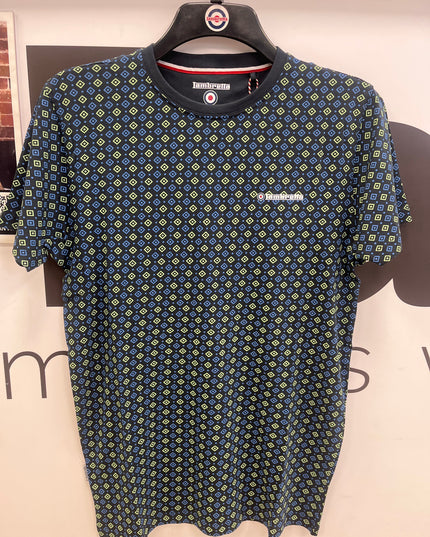 Lambretta GEO AOP Tee Navy/Basil - 229 Raw Menswear