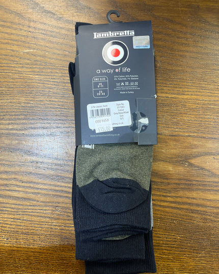 Lambretta 3 Pack Paisley Target Socks Grey/Navy/Khaki 