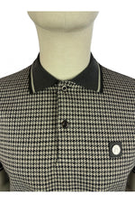 Load image into Gallery viewer, TROJAN Houndstooth Panel Polo TR/8816 Charcoal - Raw Menswear
