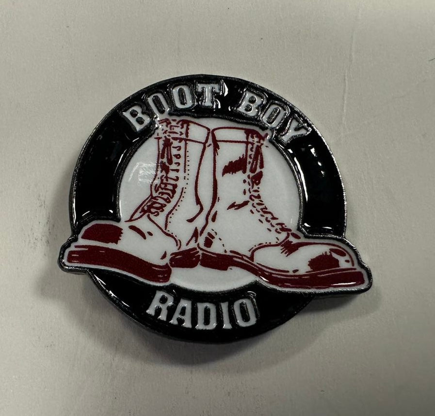 Boot Boy Radio Enamel Pin Badge - Raw Menswear