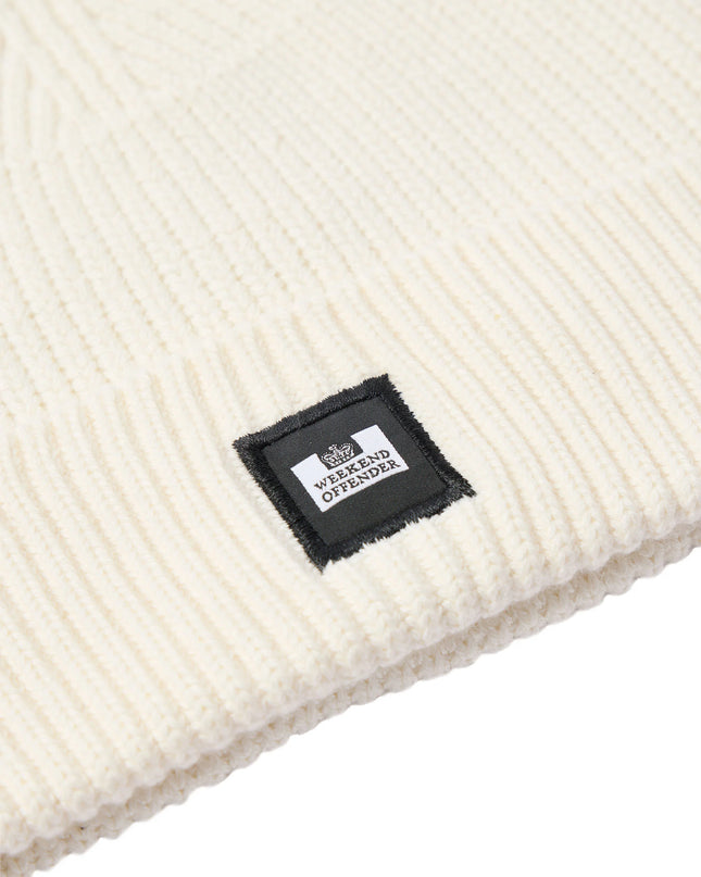 Weekend Offender Kettama Rib Knit Beanie Ivory