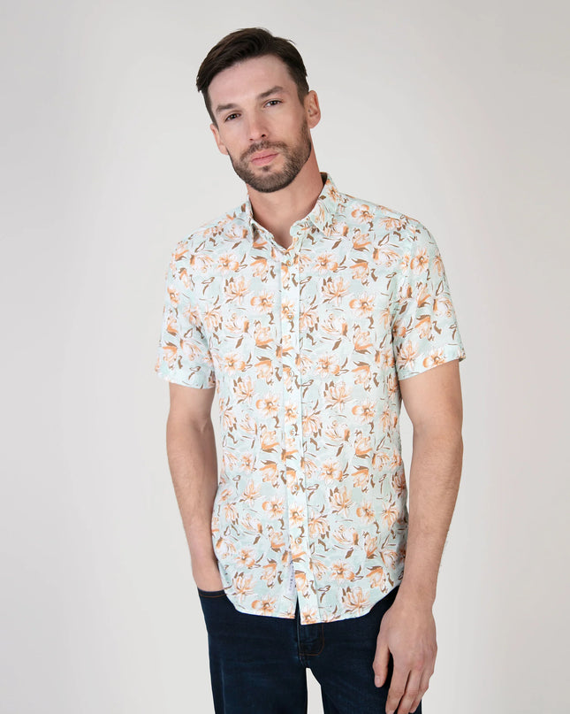 Mish Mash Adda S/S Floral Shirt Mint - 036