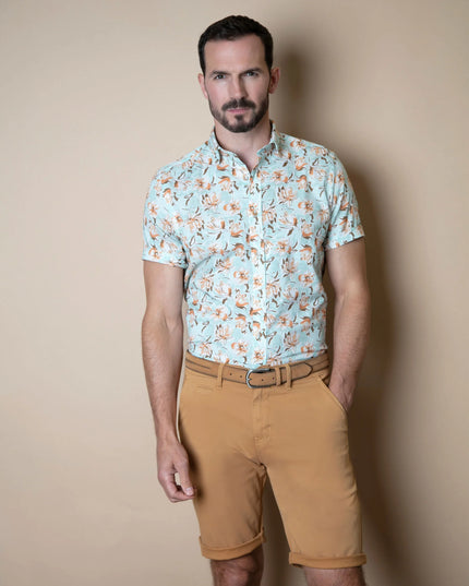 Mish Mash Adda S/S Floral Shirt Mint - 036