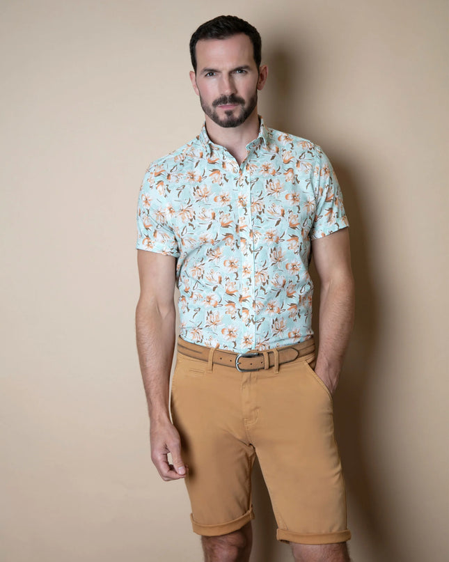 Mish Mash Adda S/S Floral Shirt Mint - 036