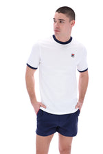 Load image into Gallery viewer, FILA Marconi Essential Ringer Tee White/Navy - 227
