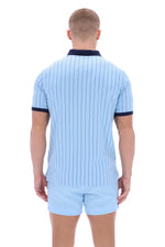 Load image into Gallery viewer, FILA BB1 Classic Vintage Striped Polo Sky Blue - 007
