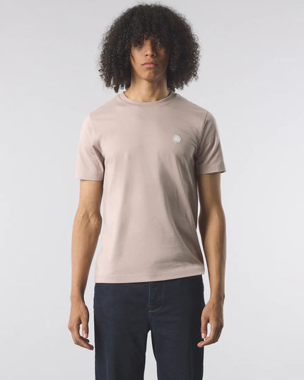 Pretty Green Mitchell Small Logo Tee Dusky Pink