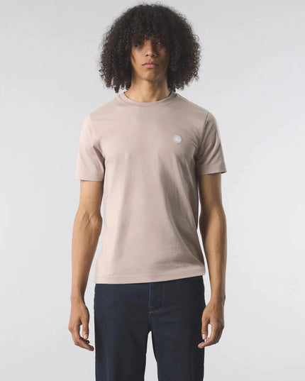 Pretty Green Mitchell Small Logo Tee Dusky Pink - 106 Raw Menswear