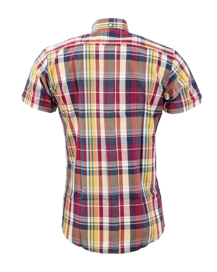 Relco Men's Purple, Yellow Check SS Shirt - CK 69
