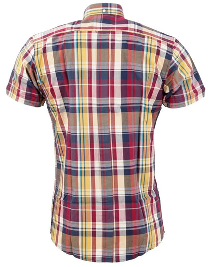 Relco Men's S/S Check Shirt in Purple - 099