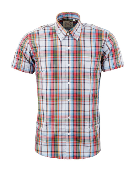 Relco Men's Multi Check Short Sleeve Shirt