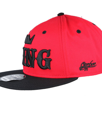 Carbon King Snapback Cap Red