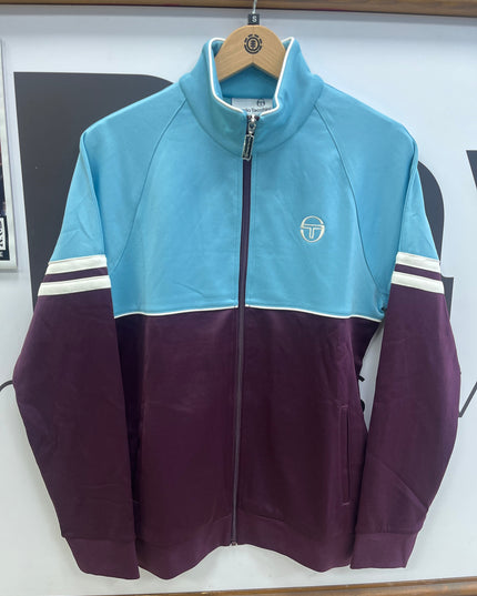 Sergio Tacchini Orion Track Top Milky Blue/Winter Bloom/Gardenia - 480 Raw Menswear