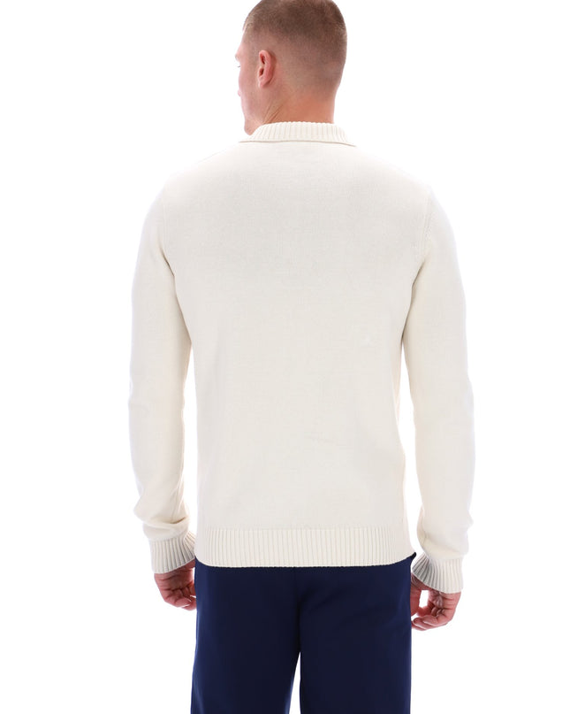 Sergio Tacchini Damarindo L/S Knit Polo Gardenia/Maritime Blue