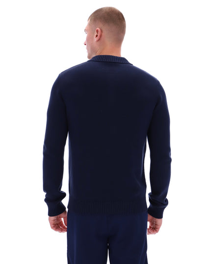 Sergio Tacchini Damarindo L/S Knit Polo Maritime Blue/Gardenia