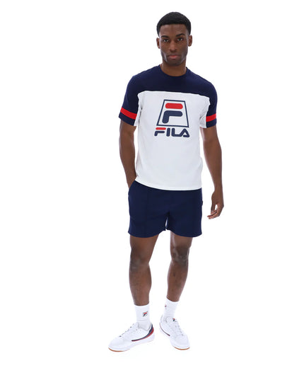 FILA Damon Cut and Sew Tee Navy/White/Red