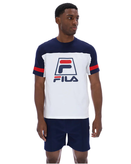 FILA Damon Cut and Sew Tee Navy/White/Red