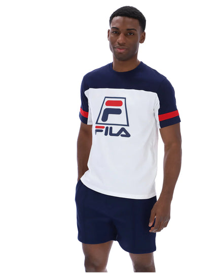 FILA Damon Cut and Sew Tee Navy/White/Red