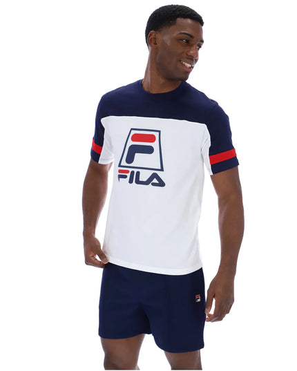 FILA Damon Cut and Sew Tee Navy/White/Red