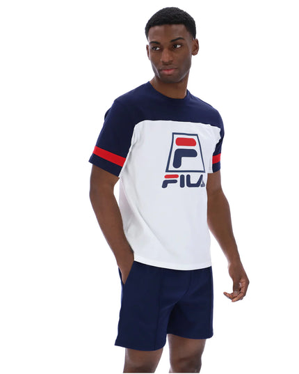 FILA Damon Cut and Sew Tee Navy/White/Red - 358
