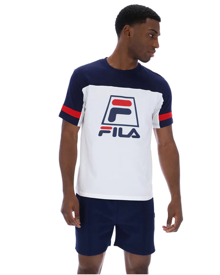 FILA Damon Cut and Sew Tee Navy/White/Red