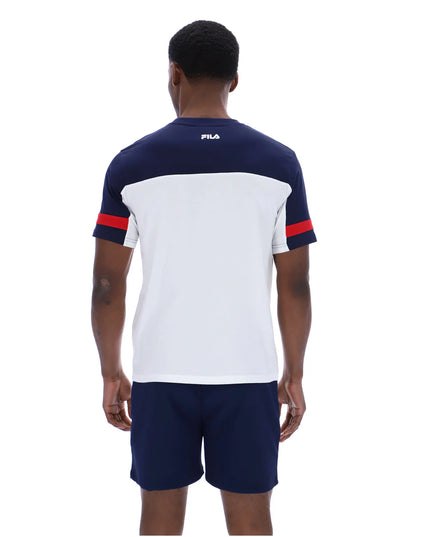 FILA Damon Cut and Sew Tee Navy/White/Red